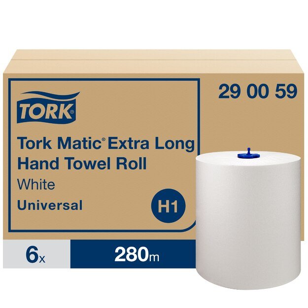 Popieriniai rankšluoščiai TORK UNIVERSAL H1, 290059, 1 sl., 1220 serv., 21 cm x 280 m, balta sp. 2
