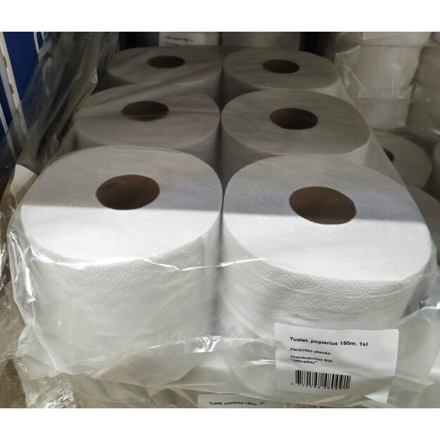 Tualetinis popierius GRUINE, 1 sl., 9cm x 150m, 60% baltumo, pilka sp.