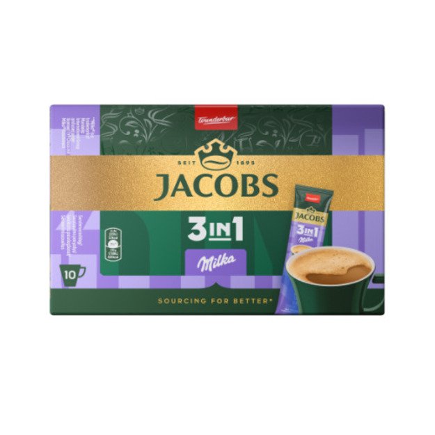 Kavos gėrimas JACOBS 3in1 Milka, 10x12g