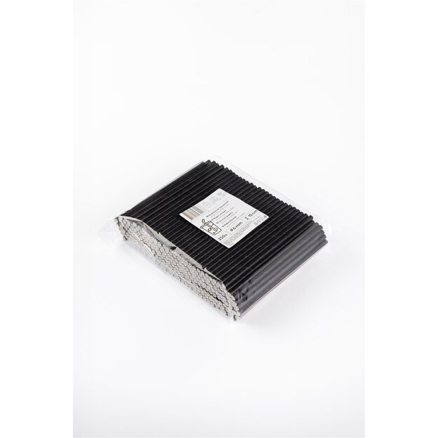 Popieriniai &scaron;iaudeliai, juodi, D 6 mm, L 15 cm, 250 vnt 1