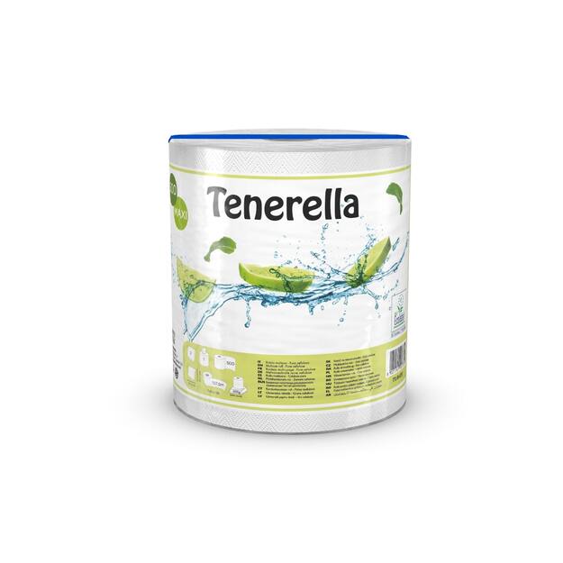 Popieriniai rankšluosčiai TENERELLA, 1 ritinėlis x 500 lapelių, 2 sluoksniai, 107 m.