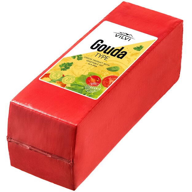 Sūrio gaminys su augaliniais riebalais GOUDA, 48%, RSM, ~3,5kg