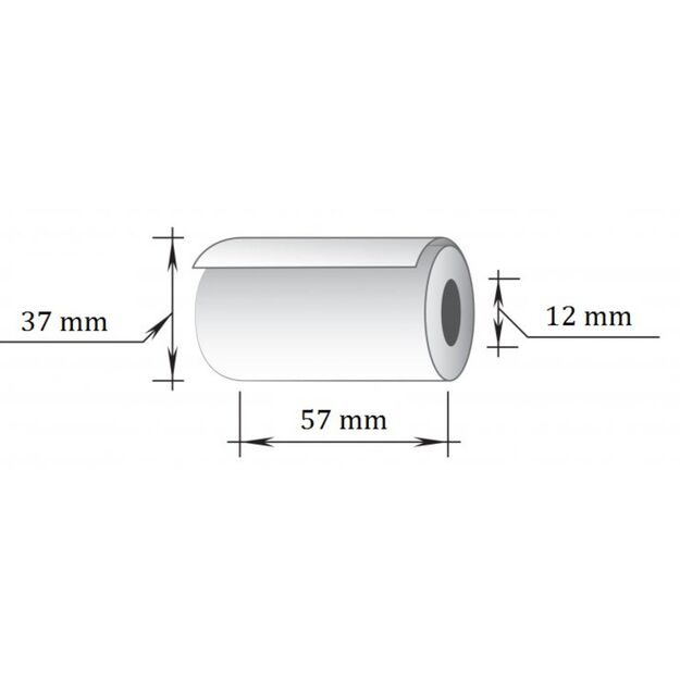 Terminė kasos juosta, 57x15m/12mm, 10 vnt./pak. 1