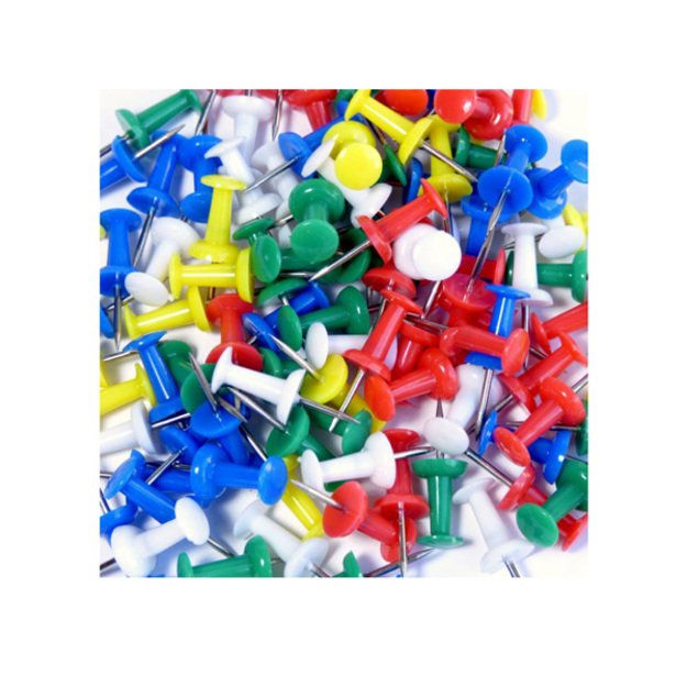 Spalvoti smeigtukai CENTRUM, spalvoti, (dėž.- 100 vnt.) 1