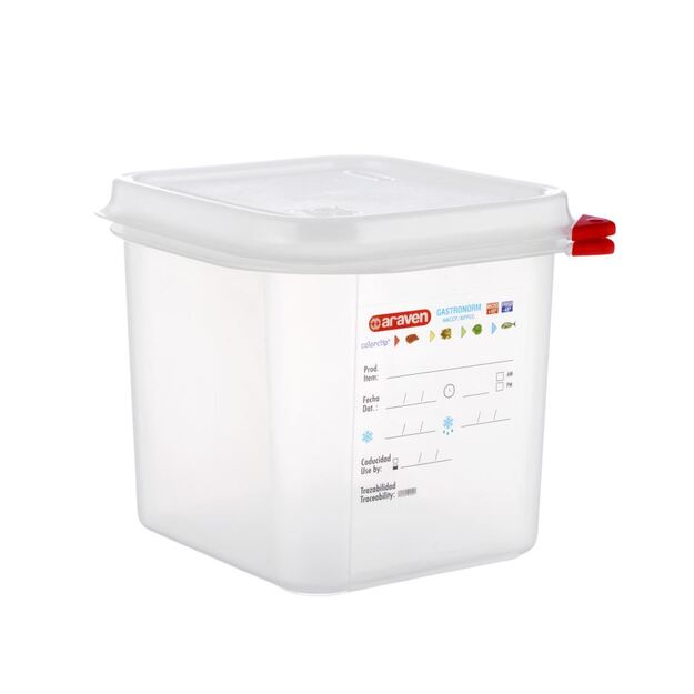 Gastro talpa AIRTIGHT GN1/6, su dangčiu, PP, 2,6 l, H 15 cm, vnt