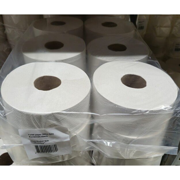 Tualetinis popierius GRUINE, su perforuotu regeneruotu pluoštu, 2 sluoksniai, 200 m, 80618