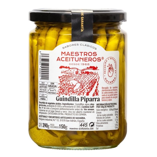 Guindilla čili piparai MAESTROS ACEITUNEROS, 390/150 g