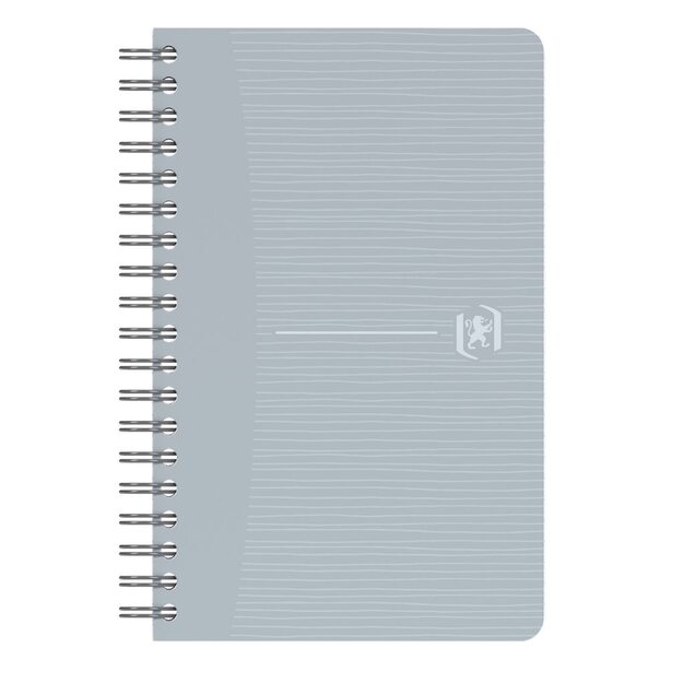 Perdirbtas sąsiuvinis su spirale OXFORD Rec’Up, 9x14 cm, 90 lapų, 90 gsm, langeliais 1