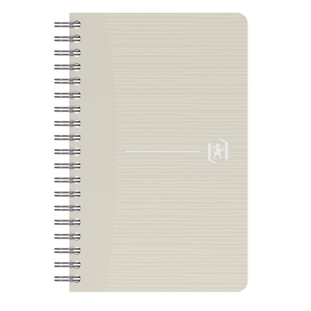 Perdirbtas sąsiuvinis su spirale OXFORD Rec&rsquo;Up, 9x14 cm, 90 lapų, 90 gsm, langeliais 8