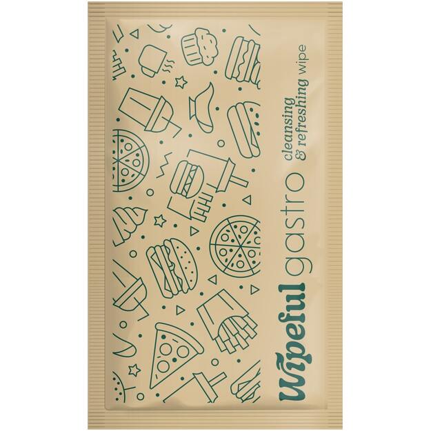 Drėgnos servetėlės WIPEFUL Gastro Kraft, 6x10cm, 1000 vnt
