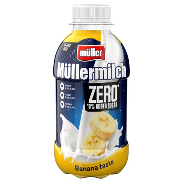 Pieno gėrimas M&Uuml;LLERMILCH, Protein Zero, bananų skonio, 400g
