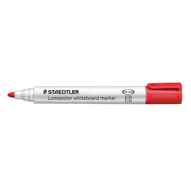 Žymeklis baltai lentai STAEDTLER LUMOCOLOR 351, 2 mm, RAUDONA 2