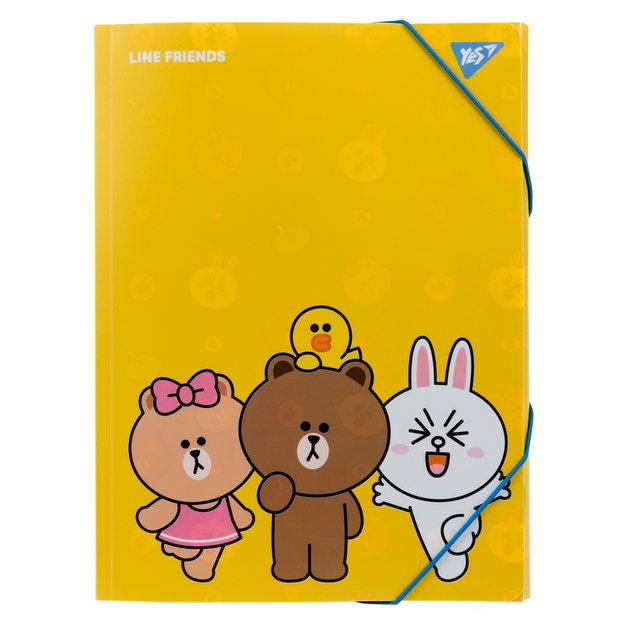 Aplankalas su gumele YES Line Friends A4