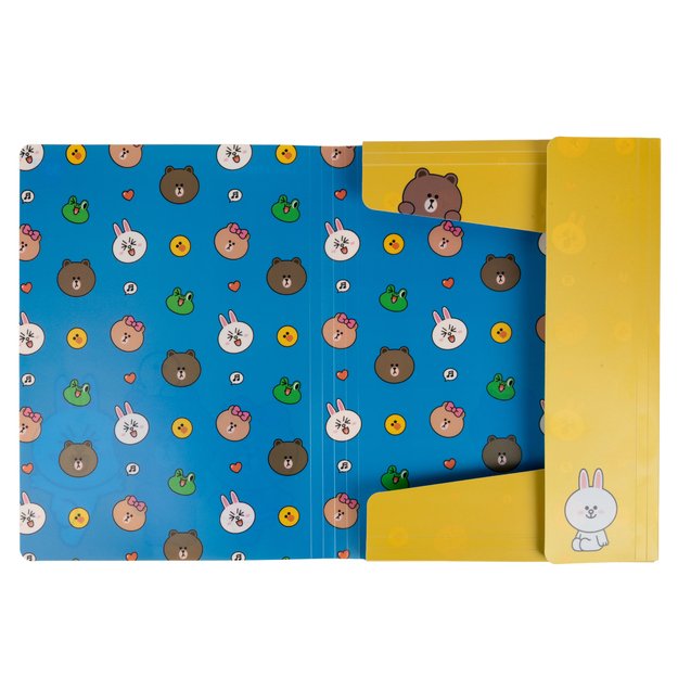Aplankalas su gumele YES Line Friends A4 1