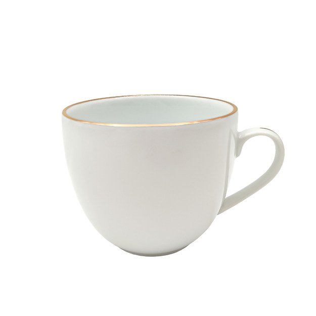 Puodelis Gold, porcelianas, su lėkštute, 320 ml, D 10 cm, H 9 cm, vnt 1