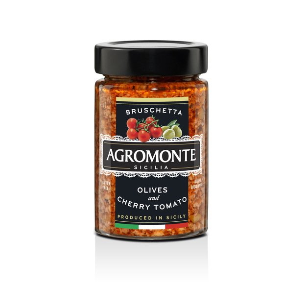 Užtepėle su alyvuogėmis ir vy&scaron;niniais pomidorais AGROMONTE, 200 g