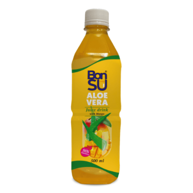 Aloe Vera sulčių gėrimas BONSU mangų skonio su mink&scaron;timu, (59%), 500ml