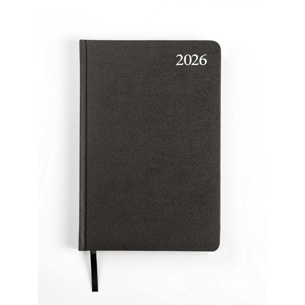 Kalendorius STANDARD 2026, PVC, A5, matinė juoda LT