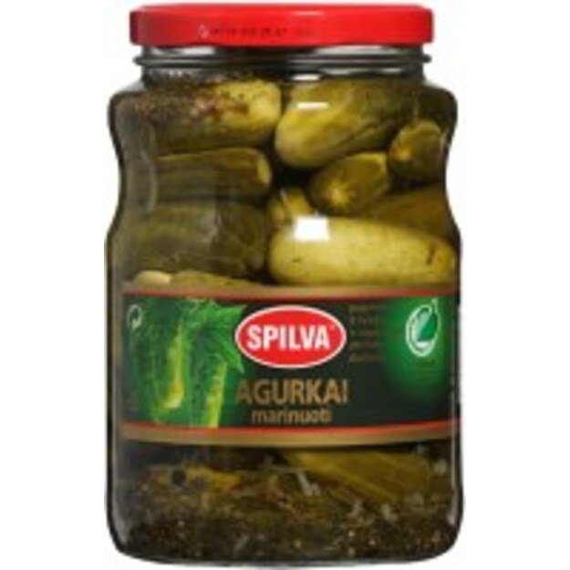 Marinuoti agurkai SPILVA, 1600 g / 900 g 1