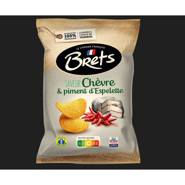 Bulvių tra&scaron;kučiai BRETS, ožkos sūrio ir Espelette pipirų skonio, 125g