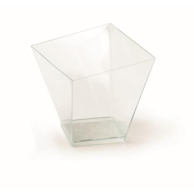 Fur&scaron;etiniai indeliai CHARME, skaidrūs, PS, 120 ml, 6,5 x 6,5 cm,  H 6,8 cm, 40 vnt