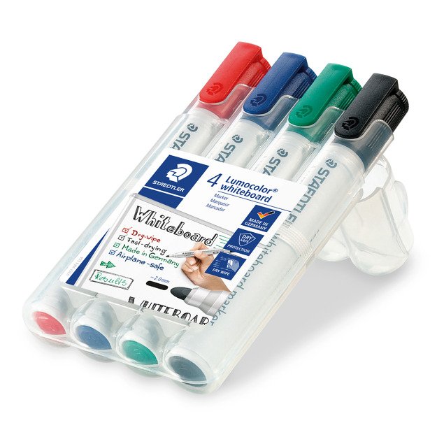 Žymeklis baltai lentai STAEDTLER, 4 spalvų komplektas 1