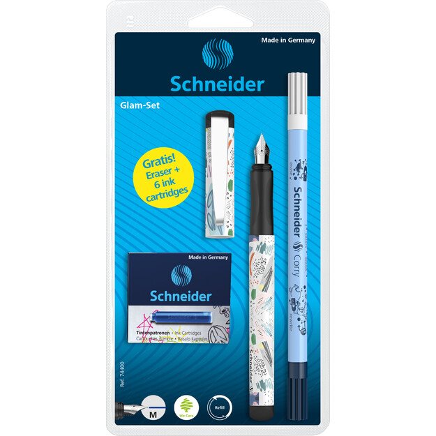 Rinkinys  Plunksnakotis Schneider GLAM+Corry+6 ra&scaron;alo kapsulės 6