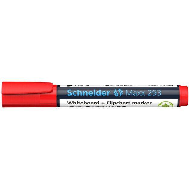 Žymeklis baltai lentai ir bloknotams SCHNEIDER MAXX 293, kirsta galvute, raudona 6