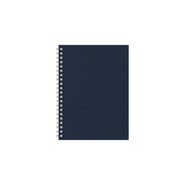 Kalendorius - užrašinė TIMER, su spirale, be datų, 140 x 184 mm, 224 lapai, taškeliais, kartoniniu viršeliu, tamsiai mėlyna