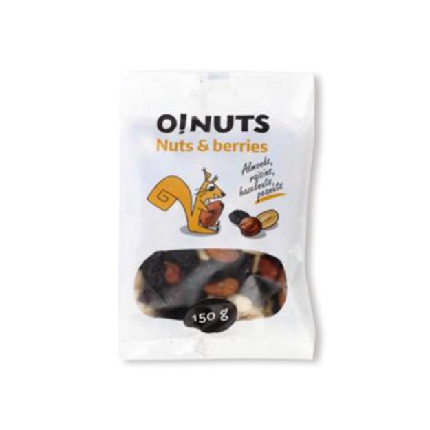 Riešutų ir razinų mišinys  O!NUTS , 150 g