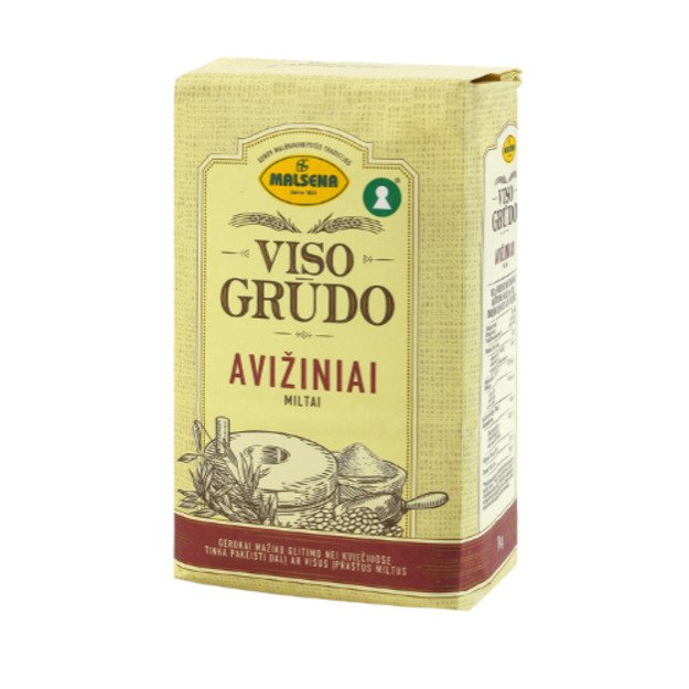 Visų grūdo dalių avižiniai miltai MALSENA, 1 kg 1