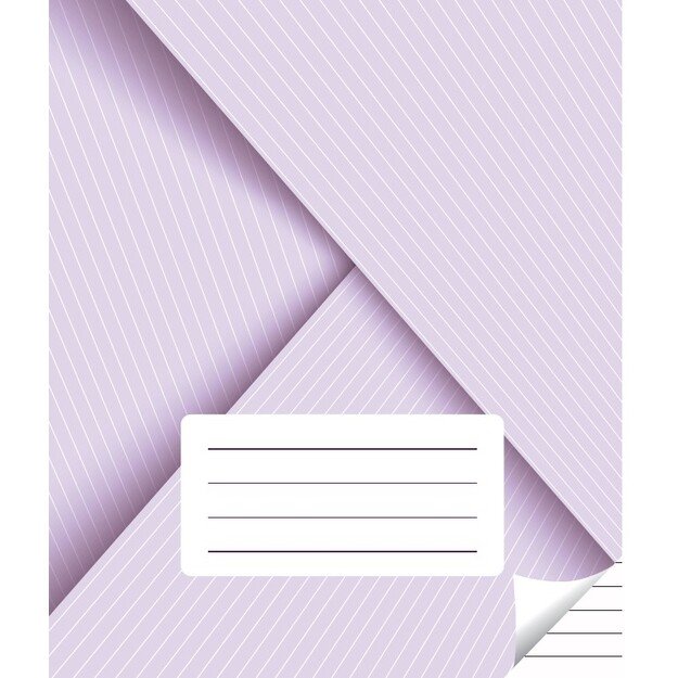 Sąsiuvinis linijomis, 12 lapų. Vidinių lapų gramatūra – 75 g/m2. 1