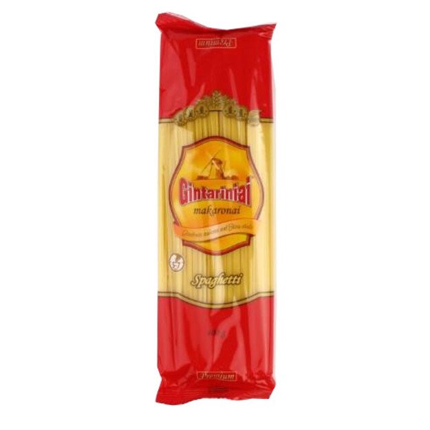 Makaronai GINTARINIAI, spageti, 400 g 1