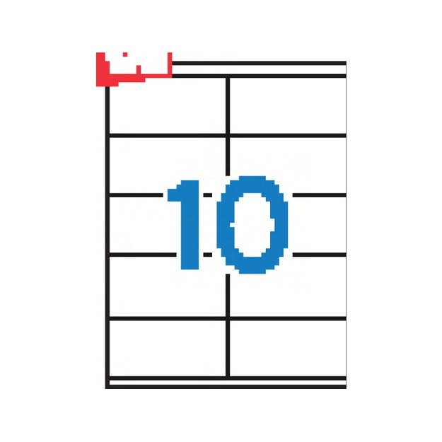Lipnios etiketės APLI, 105 x 57 mm, A4, 10 lipdukai lape, 100 lapų, balta 1