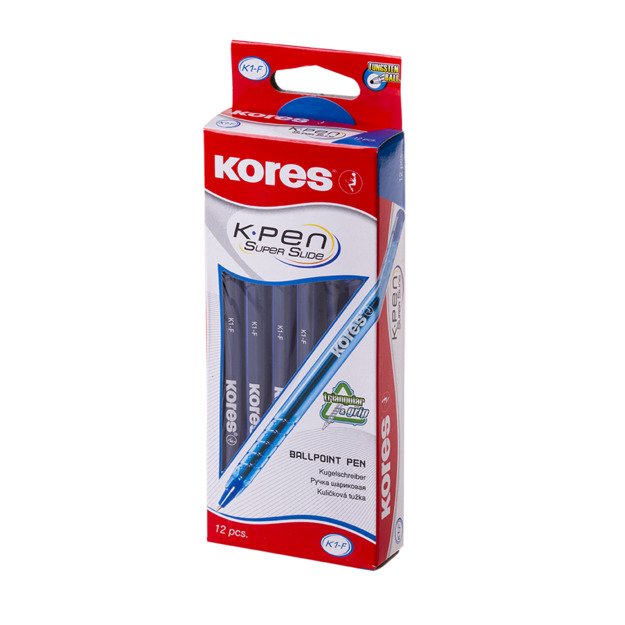 Tu&scaron;inukas KORES K1 F, 1.0 mm, mėlynos spalvos tu&scaron;as 1