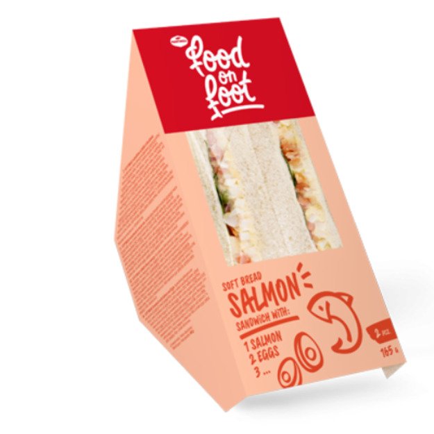 Sumuštinis Soft Bread, su lašiša ir kiaušiniais, 165g